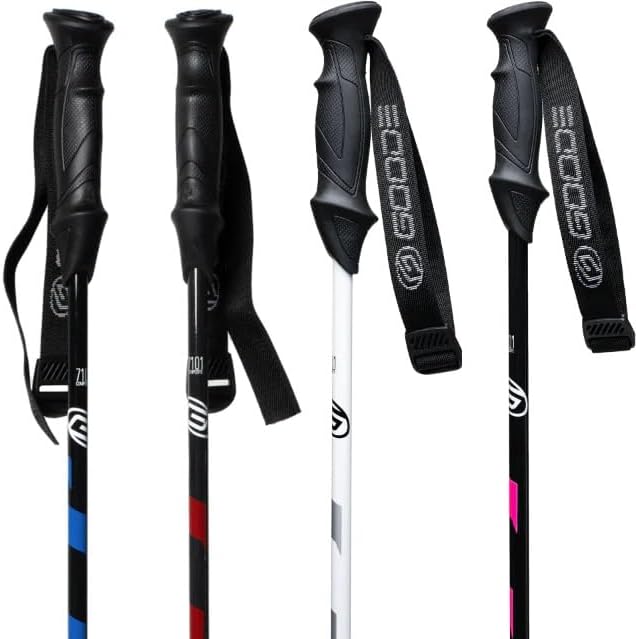 Goode - G-Max (Set of 2) - Our shafts use The Shock Absorption Properties of Carbon to Enhance Your Skiing Experience - Summit Red / 46"/115cm