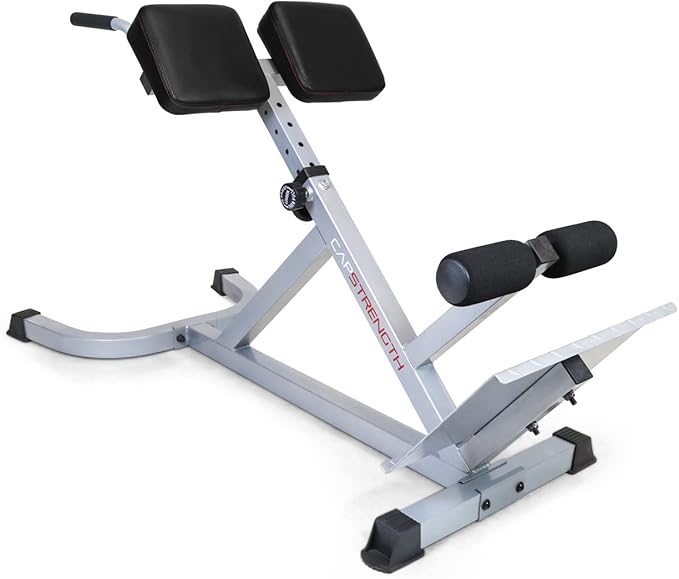 CAPHAUS 45 Degree Roman Chair Glutes Hamstring Workout Equipment for Muscle Strength Training Fitness, with Dip Station, Adjustable Hyperextension Ab Bench, Multi-Functional Back Machines