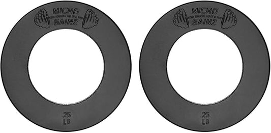 Micro Gainz Calibrated Fractional Weight Plate Set of 2 Plates, Choose Set (.25LB-1.25LB), Designed for Olympic Barbells for Strength Training & Micro Loading Bar Weights, Made in USA
