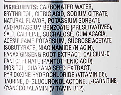 Amazon Brand - Solimo Silver Energy Drink, Sugar-Free, Vegan, Low-Calorie, 16 fl oz (Pack of 12)