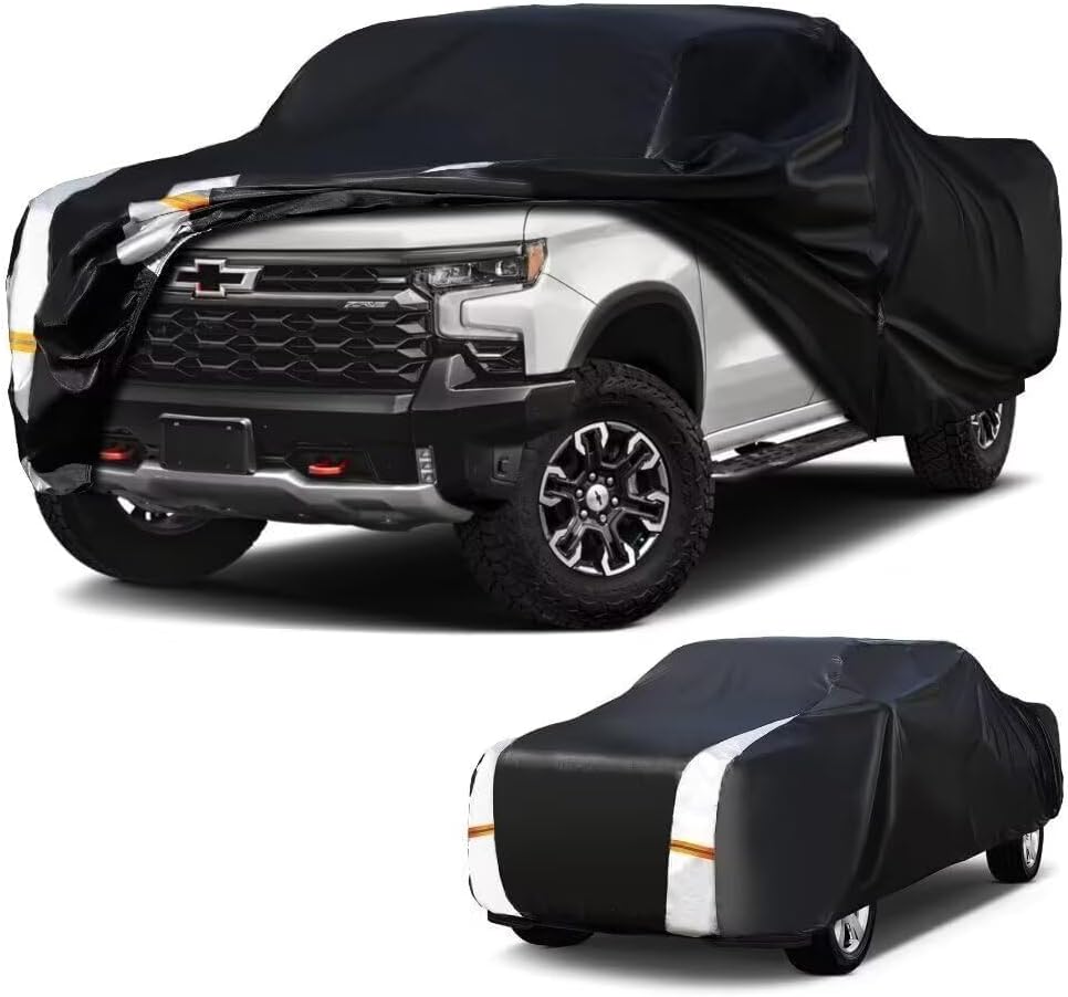 Colorado Truck Cover Custom Fit 2003-2025 Extended/Crew Cab SB (5'-6.1') with Door Zipper, 12 Layers Full Exterior Pickup Truck Cover Waterproof All Weather, Wind Dust Sun and UV Protector.