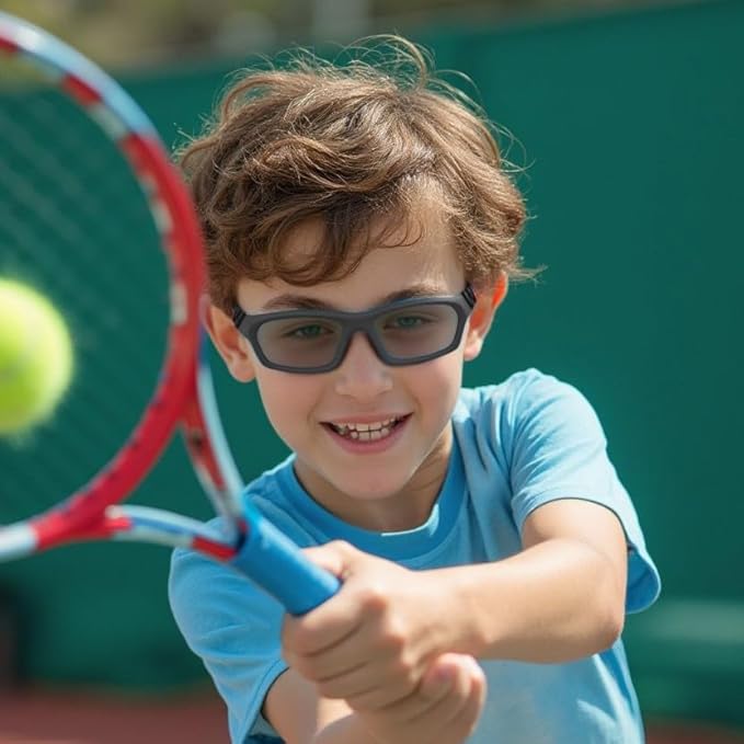 BLUE CUT Sports Protection Goggles, Photochromic Lenses Safety Glasses for Basketball, Pickleball and Outdoor Sports