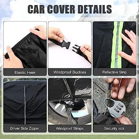 Waterproof Car Cover Compatible with Chevrolet Trailblazer Crossover LS/LT/RS/ACTIV 2020-2025, 420D All Weather Car Covers with Zipper Door for Snow Rain Dust Hail Protection