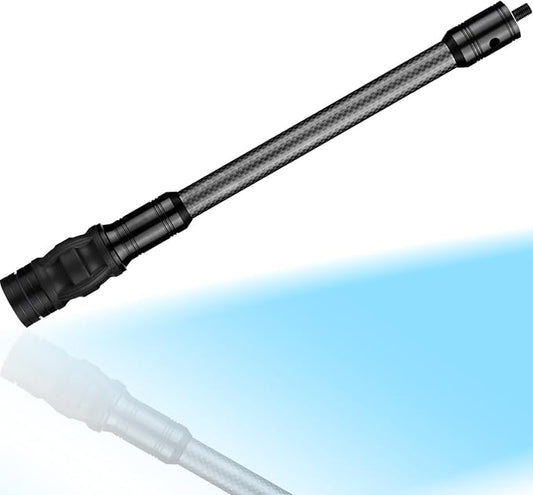 Archery Bow Stabilizer for Compound Bow, Carbon Fiber Bow Balance Bar, Damping System and Weights Kit, 6/8/10/12/in