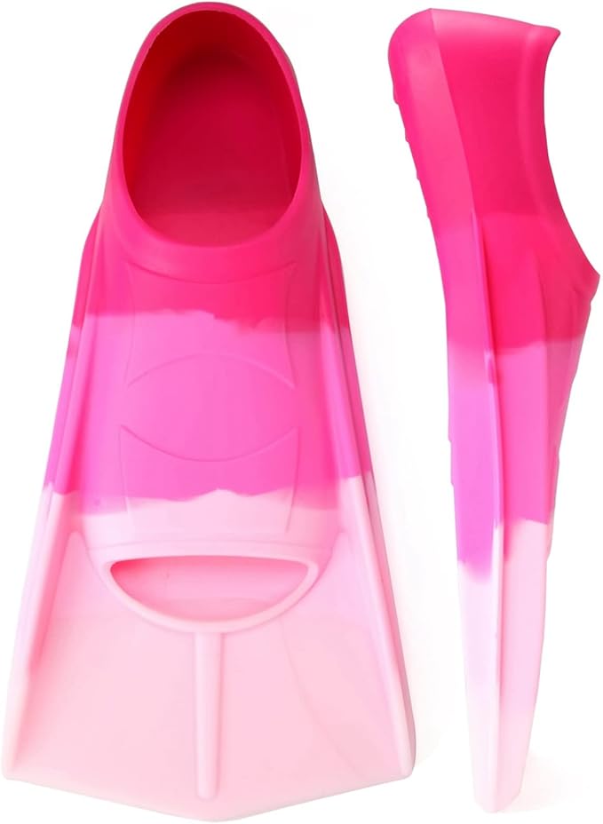 Kids Swim Fins,Short Kids Fins Youth Swimming Flippers for Lap Swimming Training for Children Girls Boys Beginners