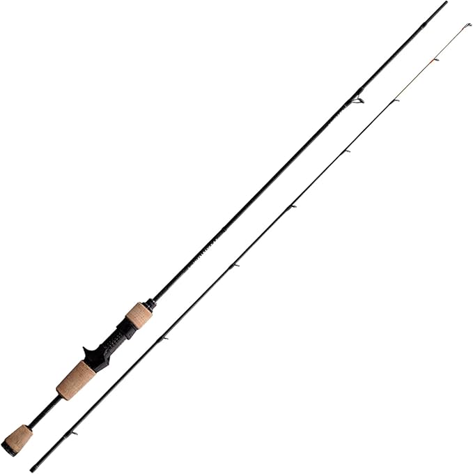 PURELURE Titanium-T Ultralight Fishing Rod Spinning & Casting for Trout Panfish, Carbon Fiber BFS Rod 2Pcs, Titanium Tip & Guides, Cork Handle, 5-6ft Stream Rod XUL Power, Fast/Moderate Fast Action