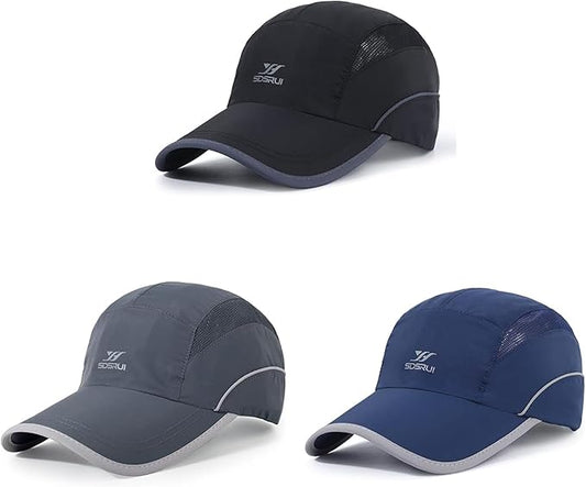 Running Hat Mesh Sports Cap Lightweight Quick Drying Runner Cap for Men Women