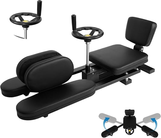Leg Stretcher, Split Machine for Flexibility Training 240 Degree Adjustable, Steel Frame Hamstring Stretcher with Adjustable Seat Backrest, Home Gym Equipment for Adults Kids