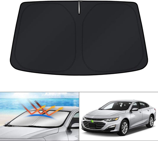 KUST Windshield Sun Shade for Chevrolet Chevy Malibu Accessories 2016-2024 2025 Sunshade Sun Visor Protector Foldable Blocks UV Rays Keep Your Car Cooler