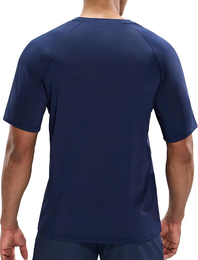 MIER Men's Dry Fit Workout T-Shirts Athletic Running Tee Short Sleeve Crew Neck Gym Tops, Polyester, Moisture Wicking