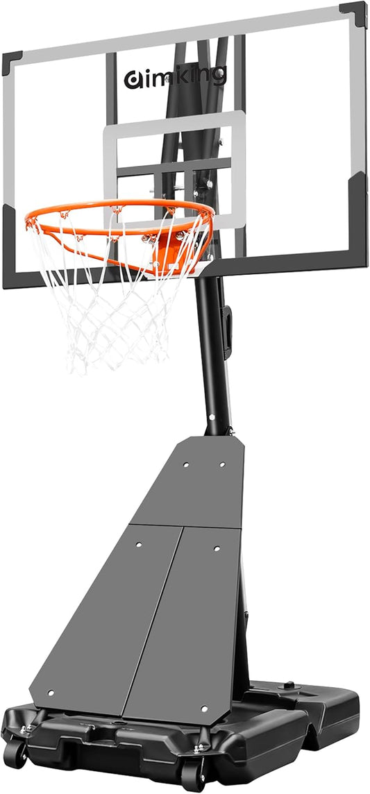 Aimking Basketball Hoop Outdoor 3.3-10FT 5s-Rapid-Adjustable, 40/44 inch Shatterproof Backboard & Enlarged Base, Portable Basketball Hoop & Goal for Kids/Adults/Families in Poolside/Backyard/Indoor