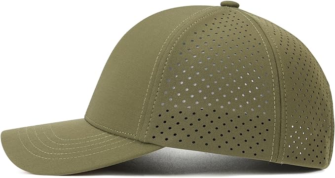 VOBOOM Men Quick Dry Baseball Cap Laser Cut Mesh Ball Curved Brim Snapback Hat