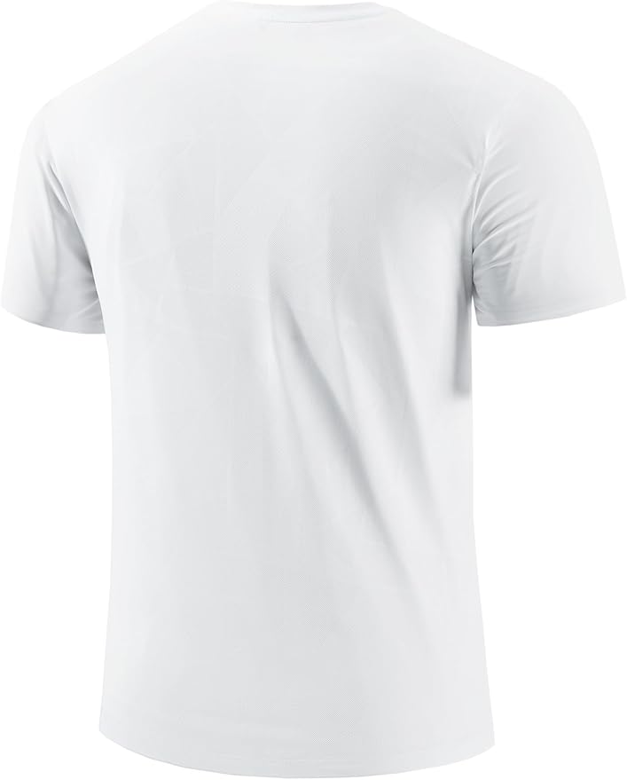 Mens Seamless Workout T-Shirts Lightweight Moisture Wicking Running Hiking Camping Tennis Pickleball Shirts for Men