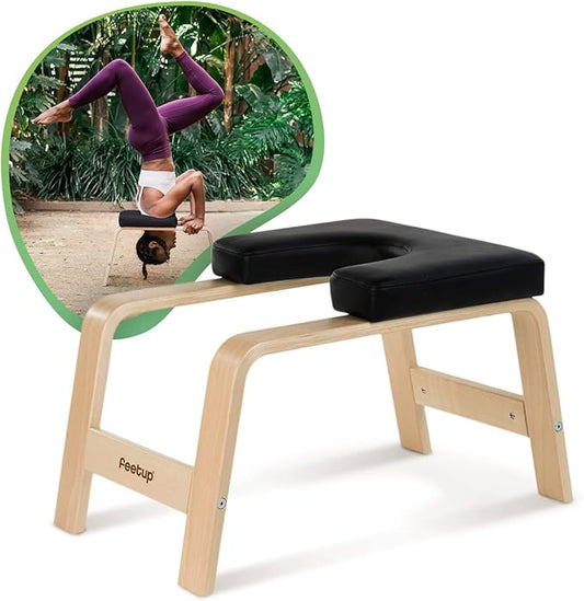 FeetUp - The Original Yoga Headstand Bench, Vegan Handstand Trainer Bench and Stand, Strength Training Inversion Equipment for Relaxation and Strength, Includes App & Starter Kit, #1 Worldwide