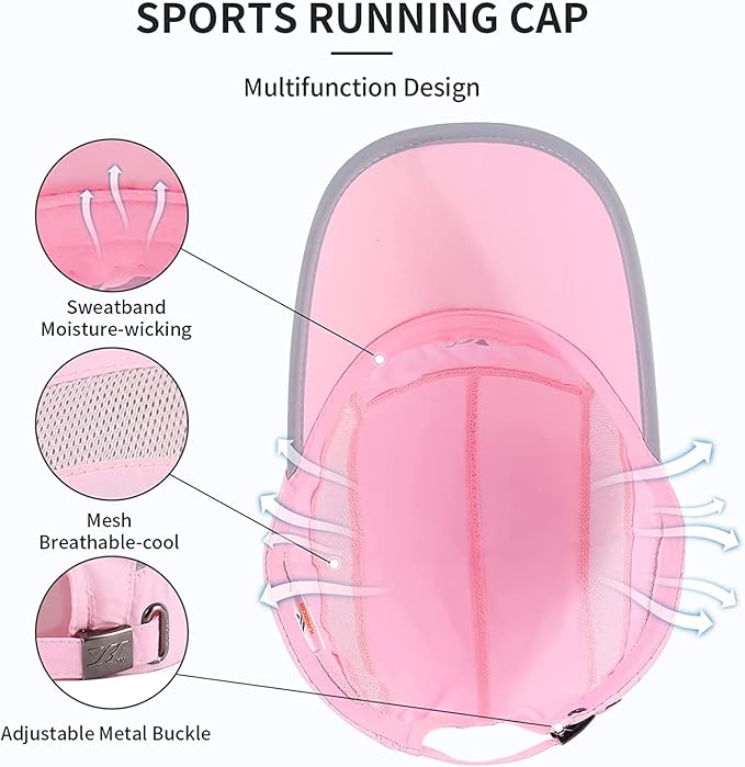 Running Hat Mesh Sports Cap Lightweight Quick Drying Runner Cap for Men Women