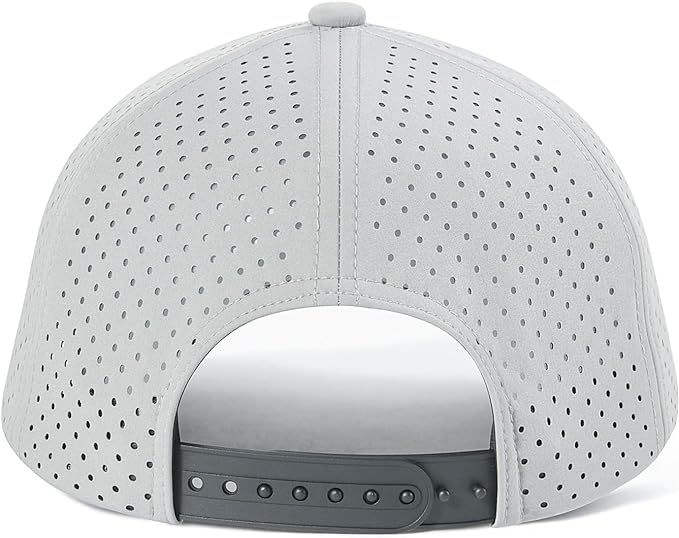 VOBOOM Men Quick Dry Baseball Cap Laser Cut Mesh Ball Curved Brim Snapback Hat