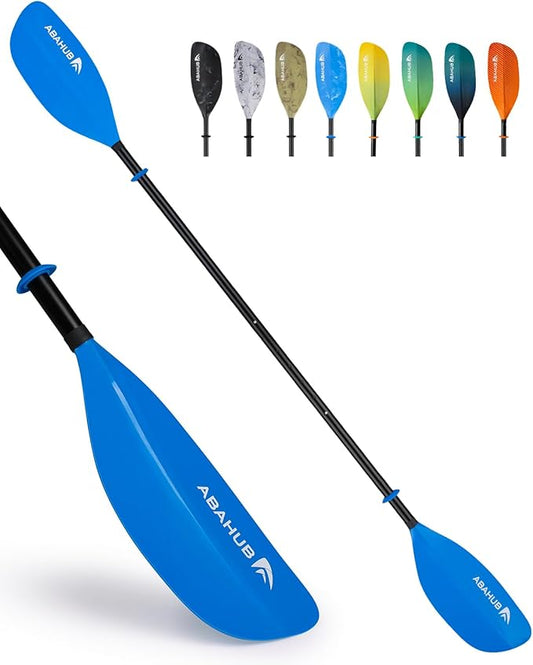 Abahub Adjustable Kayak Paddle 210-230 cm/ 230-250 cm Floating Kayaking Oars Boating Oars Canoeing Oars Black