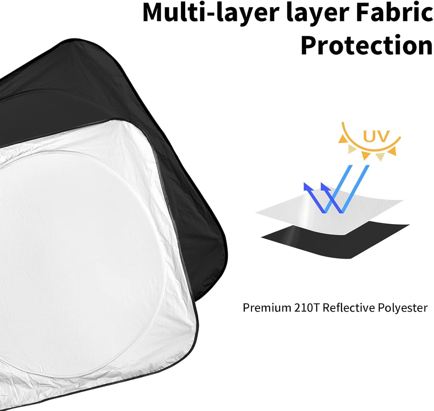 INSAUTO for Accord 2026 Windshield Sun Shade Sunshade Protector for Honda Accord 2021 2022 2023 2024 2025 Windshield Cover Sun Visor Foldable Window Heat Shield Reflector Blocks UV Ray Car Accessories