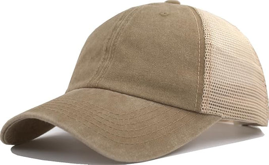 Comfy Vintage Trucker Baseball Hat- M/L/XL/XXL Women Men Unstructured Washed Dad Cap | Snapback | Soft Crown | Soft Mesh