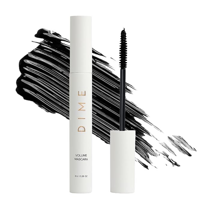 DIME Beauty Volume Mascara - Smudge-Proof Tubing Mascara for Fuller, Thicker Lashes, Adds Volume & Length, Black 0.28 oz / 8 g