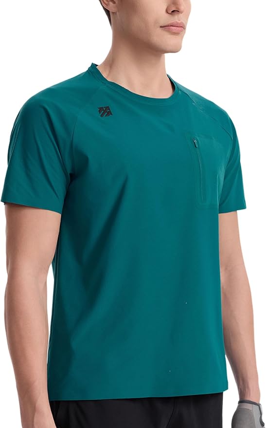 Moisture Wicking Quick Dry Soft Pickleball Workout Hiking Camping Running Shirts for Men Outdoor Sports