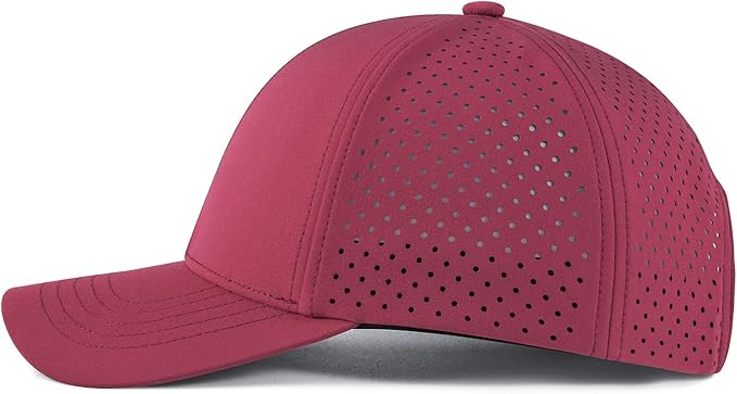 VOBOOM Men Quick Dry Baseball Cap Laser Cut Mesh Ball Curved Brim Snapback Hat