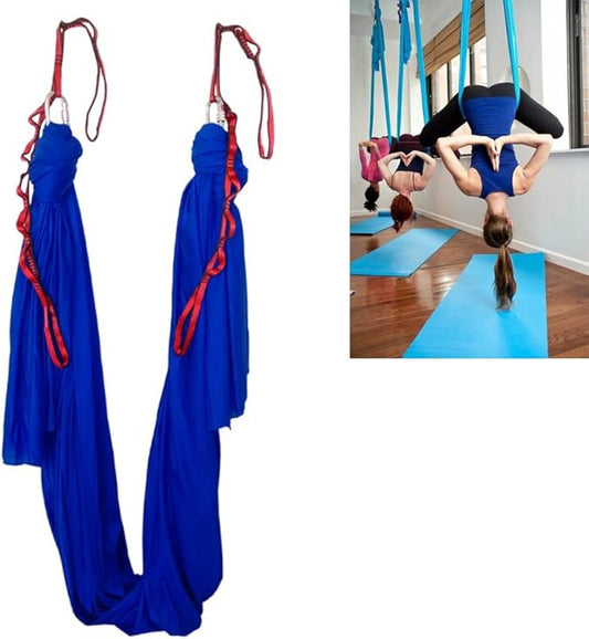 Aerial Yoga Hammock 5.5 Yards Yoga Swing Pilates Silk Home Gym Fitness Include hardware,Daisy Chain, Pose Guide