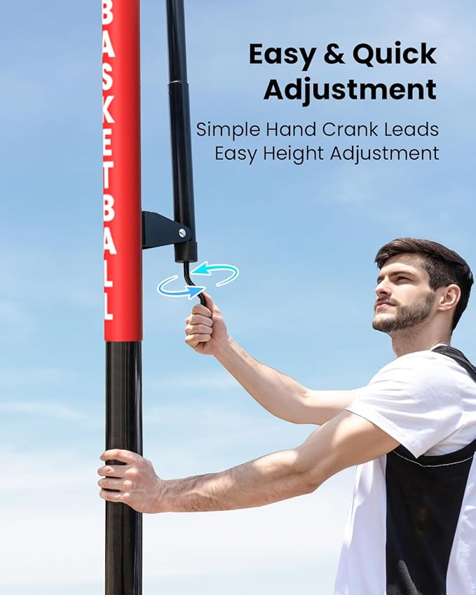 IGL In ground Basketball Hoops Outdoor, 10ft Height Adjustable Basketball Goal In ground with Shatterproof Backboard and Pro-Style Rim