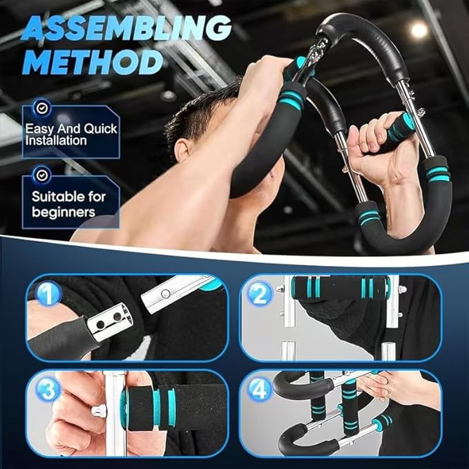 Twister Arm Trainer,40-130lb Adjustable Chest Workout Equipment,Muscle Builder & Strength Training for Arms,for Men & Women, Home Gym Strength Trainer