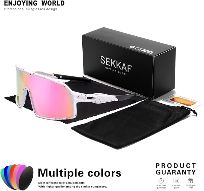 Polarized Sports Sunglasses for Men and Women Cycling Glasses UV Protection Goggles for Mountain Bike Running Fishing