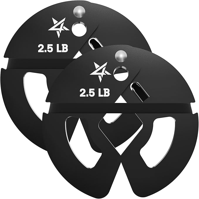 Yes4All Fractional Weight Plates Set, Available In Steel And Rubber, Set of 2/4/6 Plates in 1.25LB, 2.5LB, or 5LB Sizes, Micro Change Plates for Dumbbell and Olympic Barbell Weightlifting