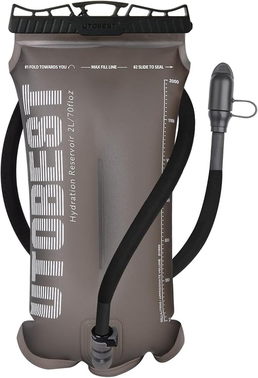 UTOBEST Hydration Bladder,TPU Water Bladder,Water Bladder for Hiking Backpack,BPA Free,Wide Opening,Leak-Proof,Water Reservoir for Hiking Cycling Camping Running