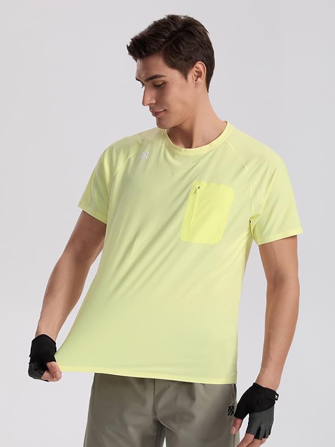 Moisture Wicking Quick Dry Soft Pickleball Workout Hiking Camping Running Shirts for Men Outdoor Sports