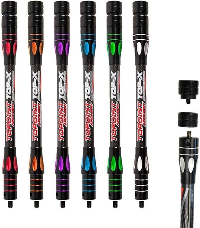 10 Inch 12 Inch 15 Inch Archery Bow Stabilizer Balance Bar Rod Side Rod Carbon Fiber Stabilizer Dampen Weight for Compound Bow Recurve Bow Accessory