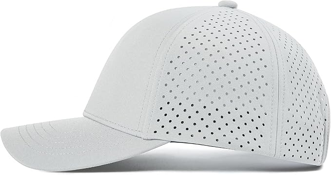 VOBOOM Men Quick Dry Baseball Cap Laser Cut Mesh Ball Curved Brim Snapback Hat