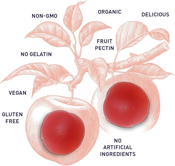 Garden of Life Apple Cider Vinegar Gummies USDA Organic ACV Gummy Vitamins Made with Real Fruit Blend, Whole Food Vitamin B12 - Vegan, Gluten Free, Non-GMO, Kosher - 60 Gummie