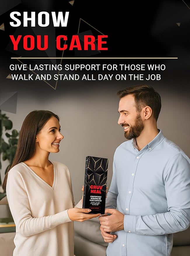 Work Pro Comfort Insoles - Shock Absorption - Low Arch - Cushioning Anti Fatigue Shoe Insert Men Women - Non-Slip - Soft Comfortable Work Boot Insoles - Foot Pain Relief (M, Black)