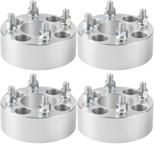 GAsupply 2” 4x4(4X101.6mm) Wheel Spacers Fits for EZ GO EZGO Club Car Golf Carts & ATV, 4x100 to 4x100 Forged ATV Wheel Spacer, 68mm Hub Bore, 1/2"-20 Thread Pitch, 4 Pack (2”, Chrome)