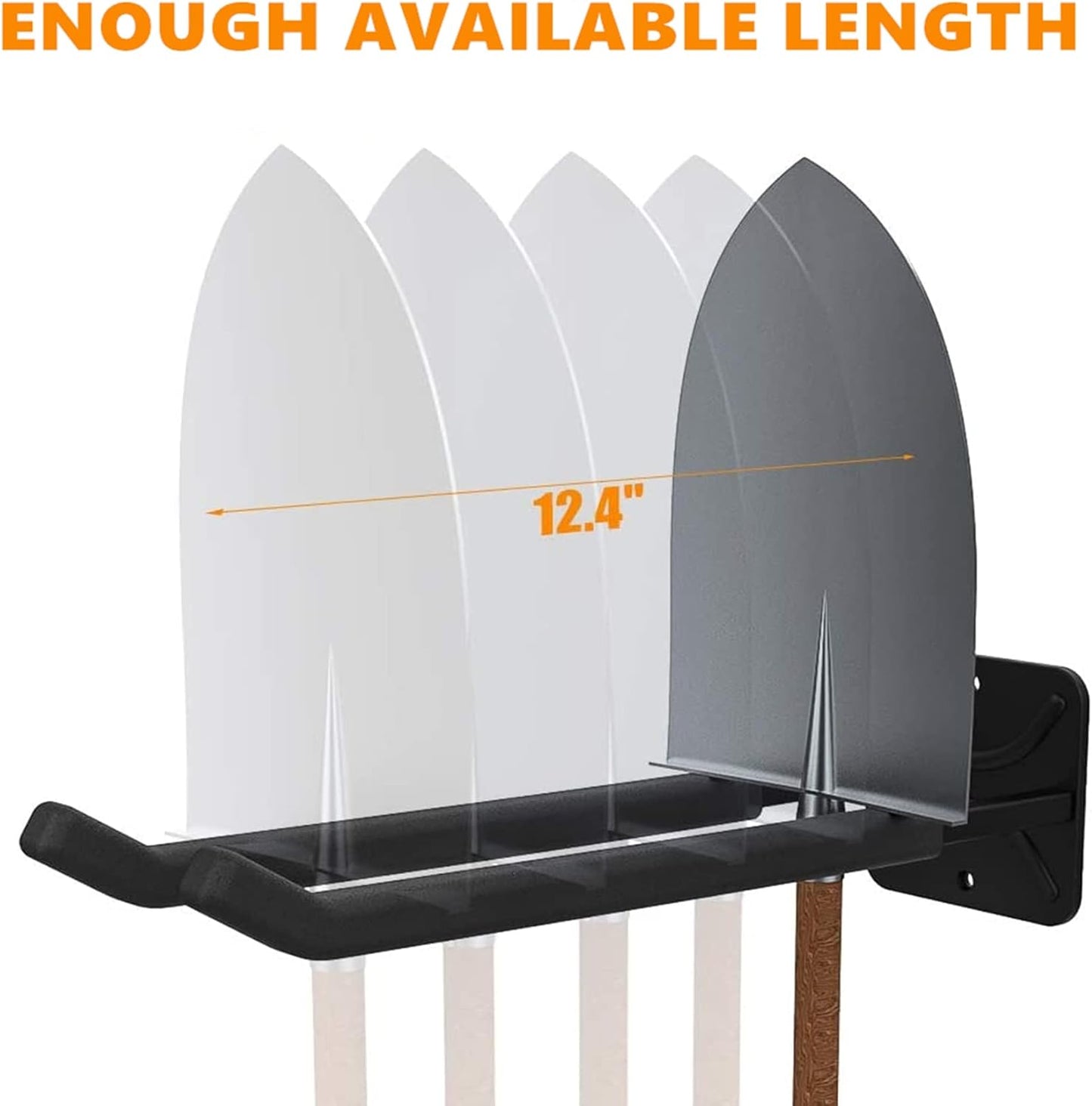 TORACK 4 Pack Garage Storage System Hooks, Heavy Duty Wall Mount Tool Organizer, Chair Hanger Garage Storage Utility Hooks for Car Tires, Ladders, Chairs, Strollers, Power Tools, Garden Tools