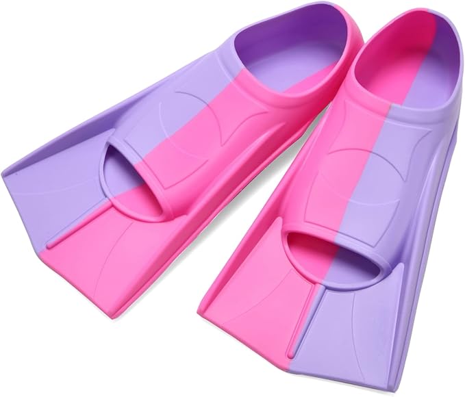 Kids Swim Fins,Short Kids Fins Youth Swimming Flippers for Lap Swimming Training for Children Girls Boys Beginners