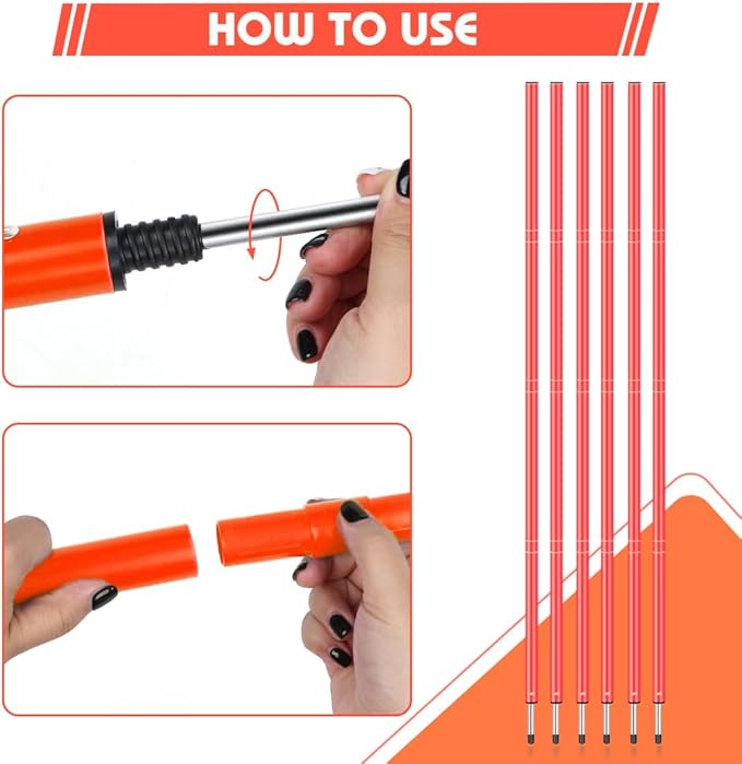 HOTOOLME Agility Training Poles Equipment Soccer Training Equipment includes 6 Agility Poles,Agility Ladder, 10 Soccer Cones,Jump Rope for Speed Training, Soccer Training, Basketball Athletes & Kids