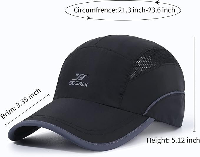 Running Hat Mesh Sports Cap Lightweight Quick Drying Runner Cap for Men Women
