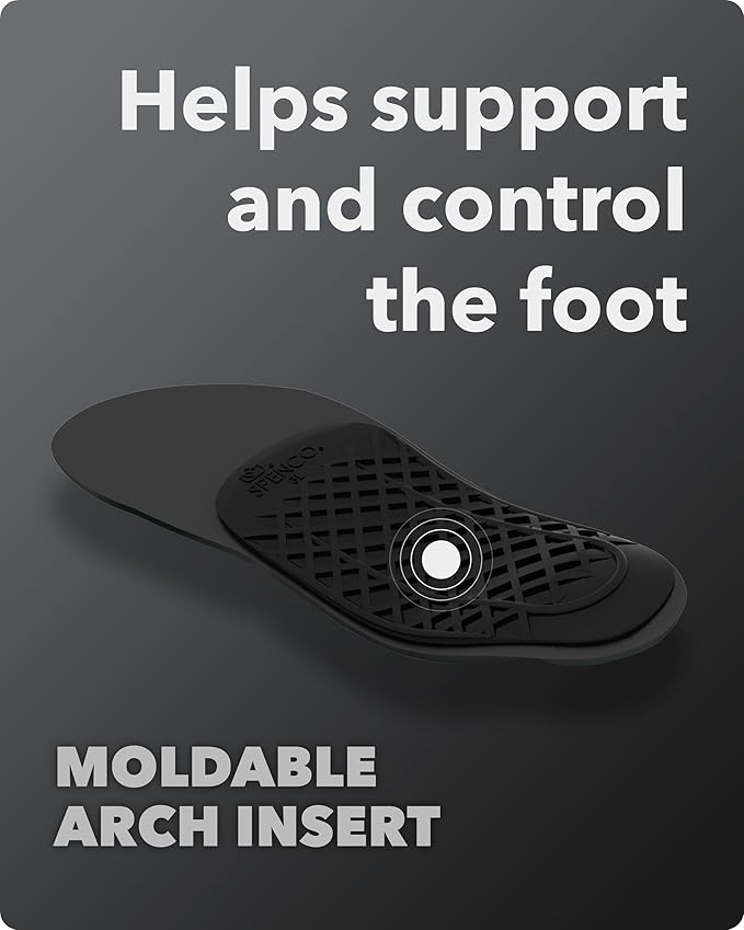 Spenco Rx Arch Support - Lightweight, Orthotic Shoe Inserts with 4-Way Stretch Fabric & SpenCore Layer for Shock Absorption, Odor Control & All-Day Comfort & Stability - Fits Most Shoes