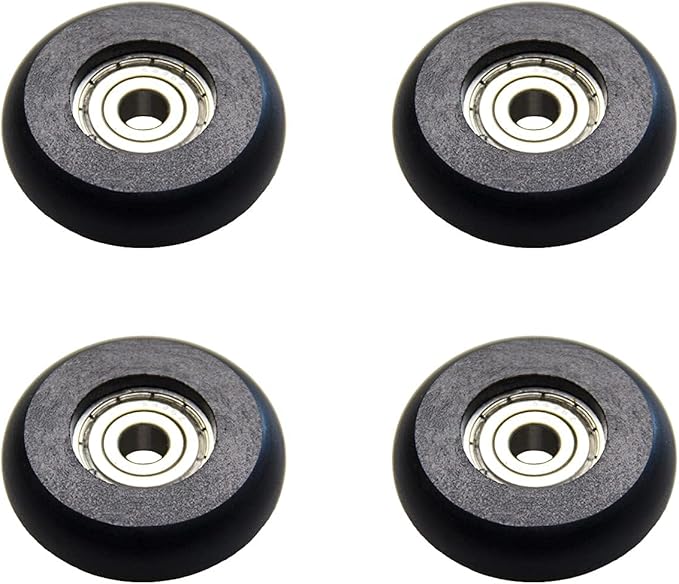 Total Gym Replacement Set Wheels/Rollers for Models 2000, 3000, and More -Black (4 Pack)