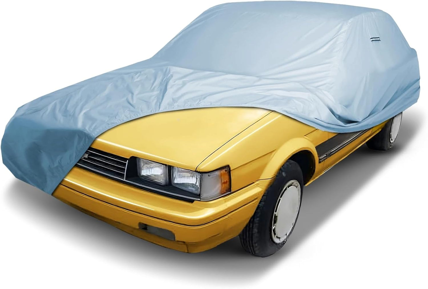 iCarCover Premium Car Cover for 1985-1988 Chevy Nova 4-Door Sedan Heavy Duty Waterproof All-Weather Automobiles Custom Fit Indoor Outdoor UV Snow Protection Covers with Straps and Bag