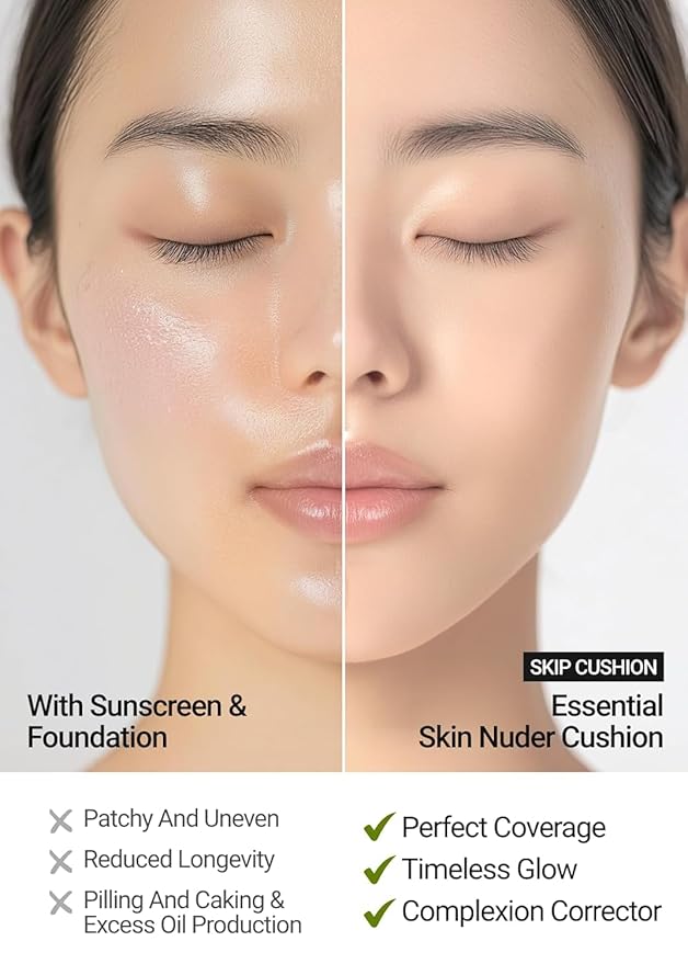 [JUNGSAEMMOOL OFFICIAL] Essential Skin Nuder Cushion (09 Bronze) | Refill Included | Natural Finish | SPF50 Broad Spectrum | Makeup Artist Brand