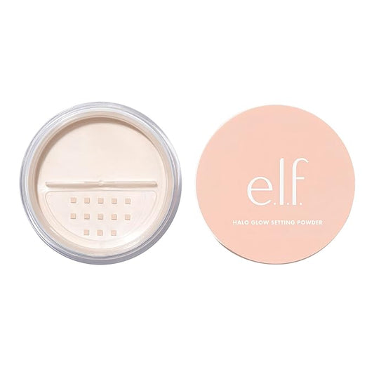 e.l.f. Halo Glow Soft Focus Setting Powder, Silky Setting Powder For Creating Soft Glow Without Shine, Smooths Pores & Lines, Light Pink