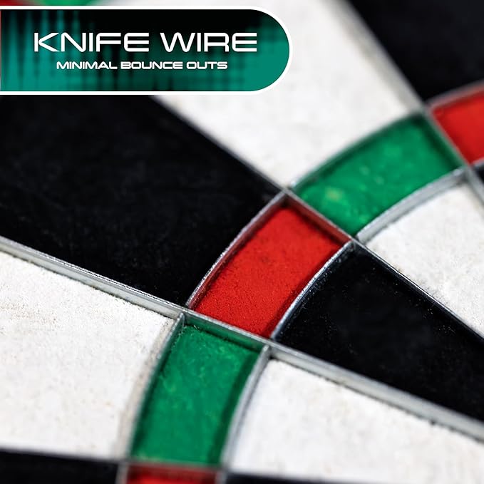 Harrows Dart Board Quadro I Unique and Exclusive 3 Scoring Zones I Ultimate Challenge 240 Maximum Score I Darts Board with Ultra Thin Knife Wire I Compatible with Dart Board Stand, Dart Board Lighting