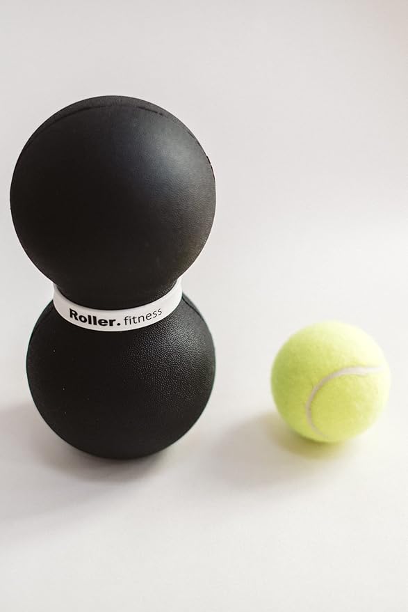 Infinity Roller, Peanut Foam Roller, Large 8-Inch Double Massage Ball Exercise Roller (Black - Firm)