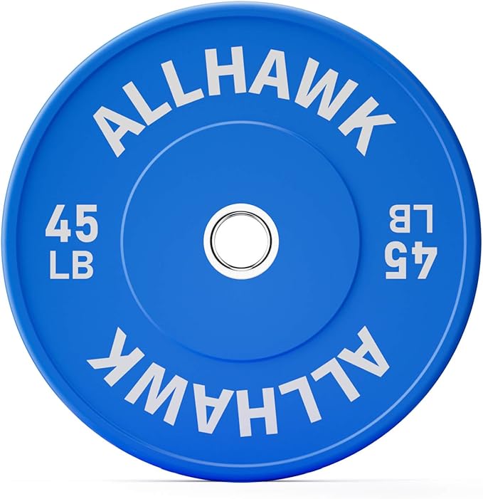 Colorful Olympic Bumper Plates, 2-inch Stainless Steel Insert, Virgin Rubber Weight Plate Set for Barbell Weight Lifting and Strength Training Home Gym